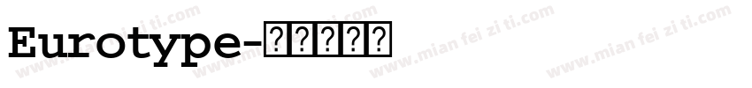 Eurotype字体转换