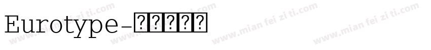 Eurotype字体转换