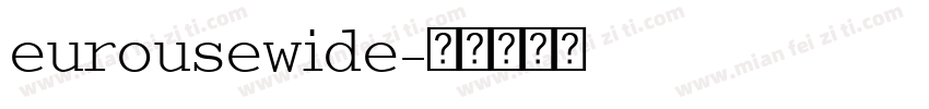 eurousewide字体转换