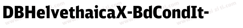 DBHelvethaicaX-BdCondIt字体转换