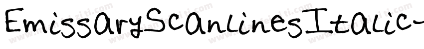 EmissaryScanlinesItalic-YZay字体转换