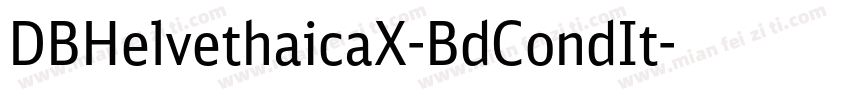 DBHelvethaicaX-BdCondIt字体转换