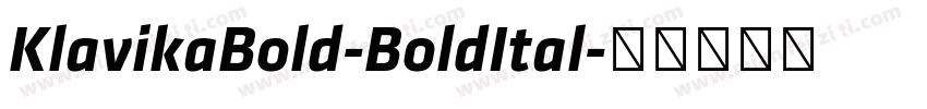KlavikaBold-BoldItal字体转换