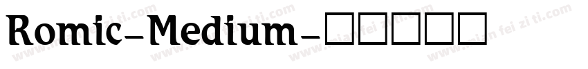 Romic-Medium字体转换