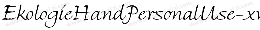 EkologieHandPersonalUse-xwo0字体转换
