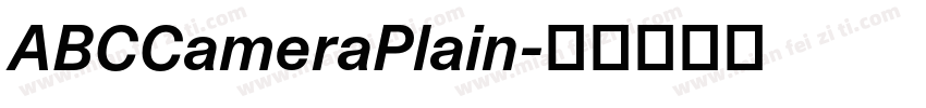 ABCCameraPlain字体转换