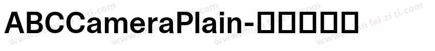 ABCCameraPlain字体转换