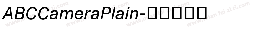 ABCCameraPlain字体转换