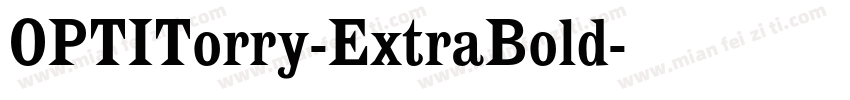 OPTITorry-ExtraBold字体转换