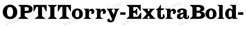 OPTITorry-ExtraBold字体转换