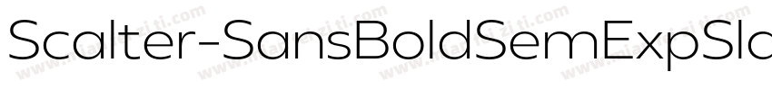 Scalter-SansBoldSemExpSlanted字体转换
