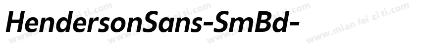 HendersonSans-SmBd字体转换