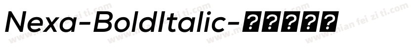 Nexa-BoldItalic字体转换
