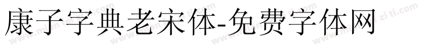 康子字典老宋体字体转换