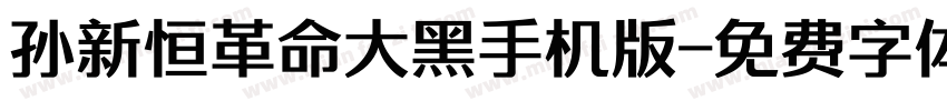 孙新恒革命大黑手机版字体转换