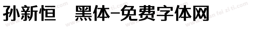 孙新恒颉黑体字体转换