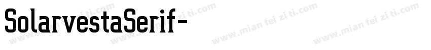SolarvestaSerif字体转换