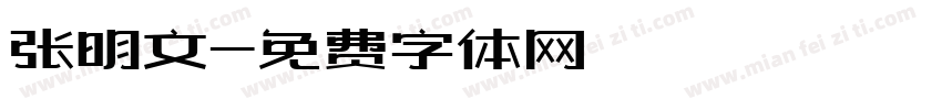 张明文字体转换