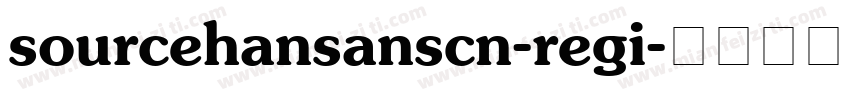 sourcehansanscn-regi字体转换