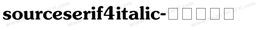 sourceserif4italic字体转换