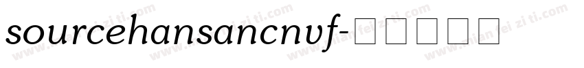 sourcehansancnvf字体转换