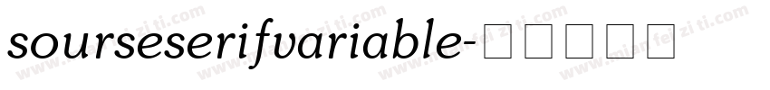 sourseserifvariable字体转换