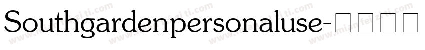 Southgardenpersonaluse字体转换