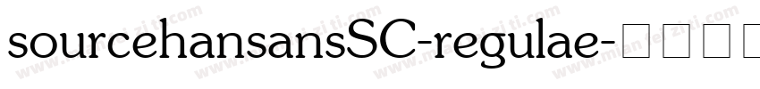sourcehansansSC-regulae字体转换