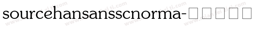 sourcehansansscnorma字体转换