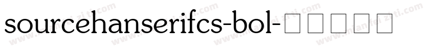 sourcehanserifcs-bol字体转换