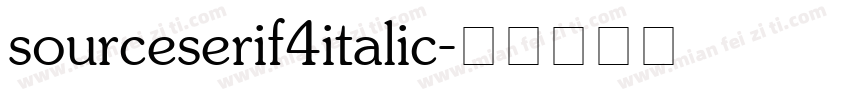 sourceserif4italic字体转换