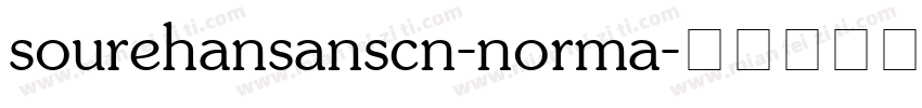 sourehansanscn-norma字体转换
