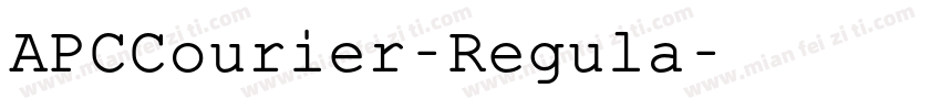 APCCourier-Regula字体转换