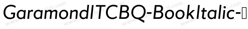 GaramondITCBQ-BookItalic字体转换