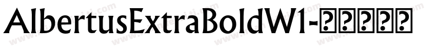 AlbertusExtraBoldW1字体转换