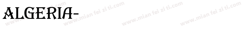 Algeria字体转换