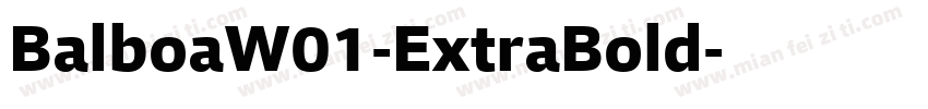BalboaW01-ExtraBold字体转换