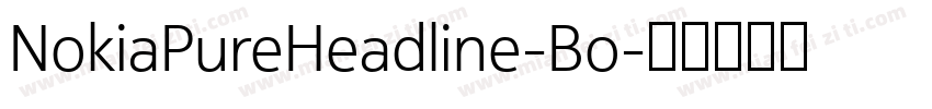 NokiaPureHeadline-Bo字体转换