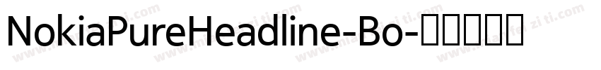 NokiaPureHeadline-Bo字体转换
