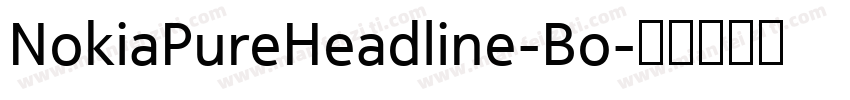 NokiaPureHeadline-Bo字体转换