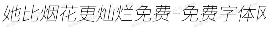 她比烟花更灿烂免费字体转换