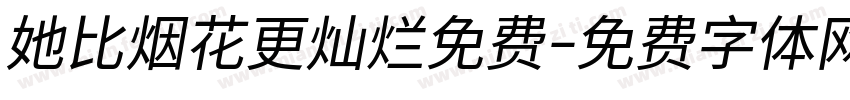她比烟花更灿烂免费字体转换