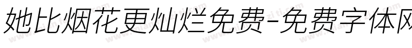 她比烟花更灿烂免费字体转换