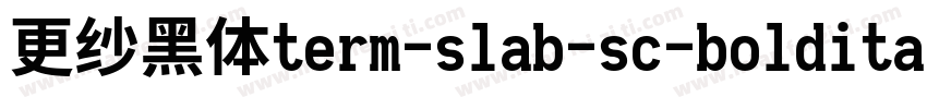 更纱黑体term-slab-sc-bolditalic手机版字体转换