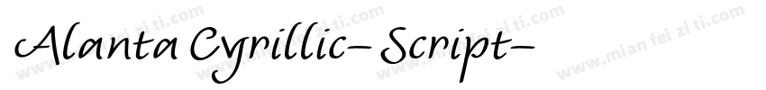 AlantaCyrillic-Script字体转换