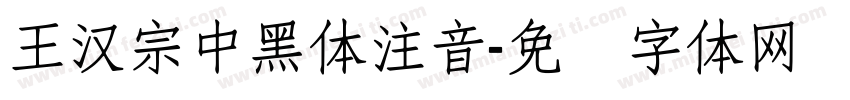 王漢宗中黑體注音字体转换
