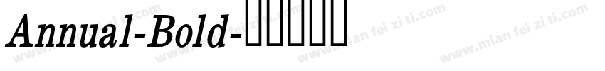 Annual-Bold字体转换