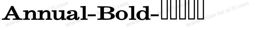 Annual-Bold字体转换