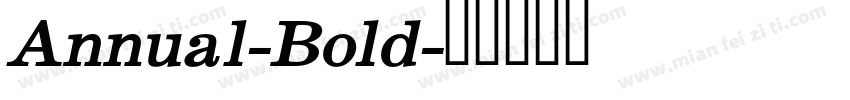 Annual-Bold字体转换