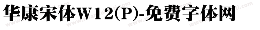 华康宋体W12(P)字体转换